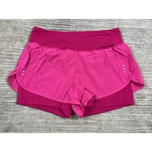 Soothfeel Athletic Shorts‎ Womens Large Pink Pull On Nylon Blend